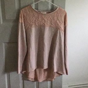 Sundance Pimlico Lace Long Sleeve Sweatshirt.